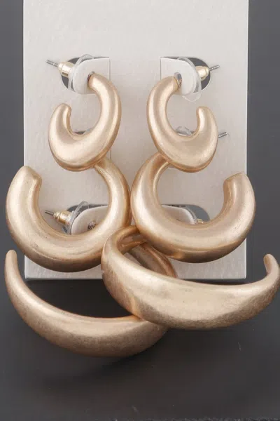 Fashnzfab Minimal Open Hoop Earrings Set In Multi
