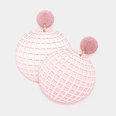 Fashnzfab Mirror Resin Disco Ball Dangle Earrings In Multi