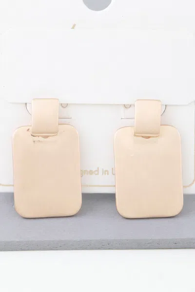 Fashnzfab Modern Flat Cubic Earrings In Gold