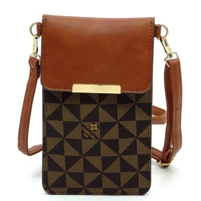 Fashnzfab Monogram Cell Phone Purse Crossbody Bag