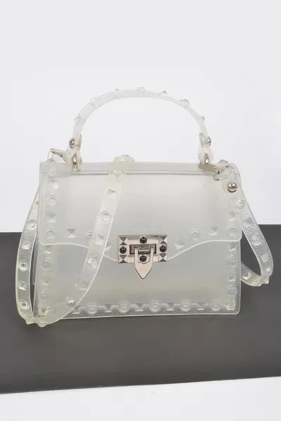 Fashnzfab Monotone Studded Clutch In Multi