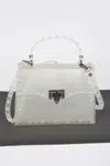 Fashnzfab Monotone Studded Clutch In Multi