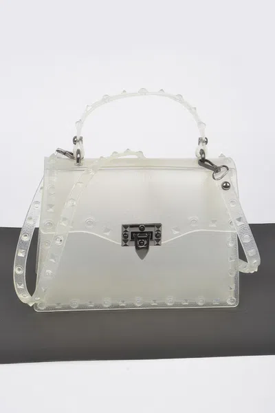 Fashnzfab Monotone Studded Clutch In Multi
