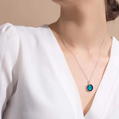 Fashnzfab Moon Charm Necklace In Multi