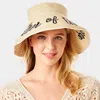 Fashnzfab Mother Of The Bride Message Roll Up Foldable Visor Sun Hat In Sand
