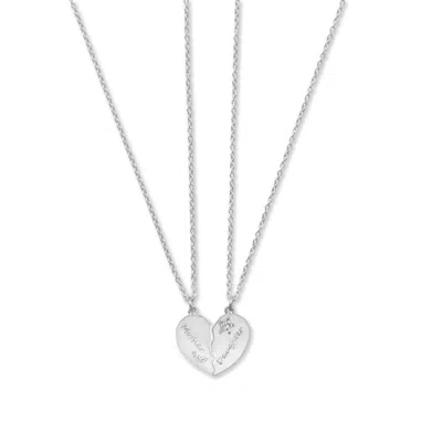Fashnzfab Mother/daughter Cz Moon And Stars Necklace Set In Purple