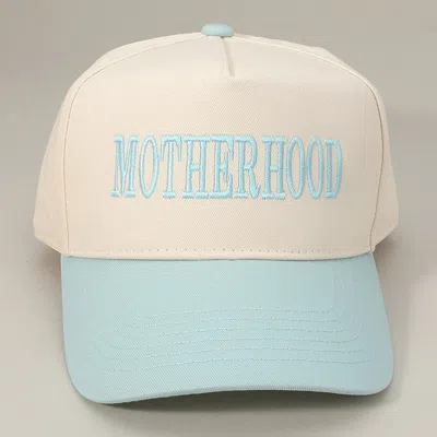 Fashnzfab Motherhood Message Embroidered Baseball Cap In Blue