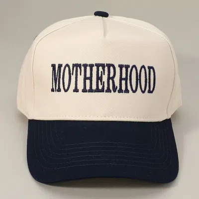 Fashnzfab Motherhood Message Embroidered Baseball Cap In White