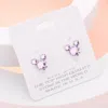 Fashnzfab Mouse Character Stud Earrings In Purple