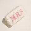 Fashnzfab Mrs Message Patch Embroidered Pouch Bag / Organizer In Multi