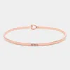 Fashnzfab Mrs. Thin Brass Metal Hook Bracelet Rose Gold In Multi
