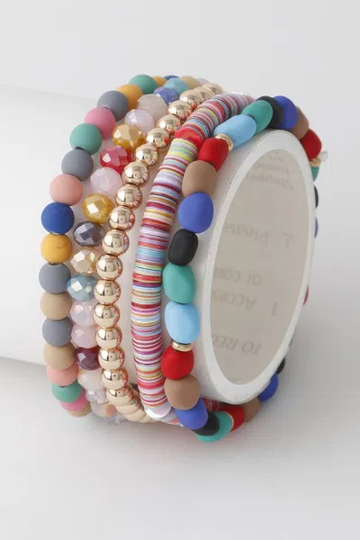 Fashnzfab Multi Bead N Crystal Bracelet