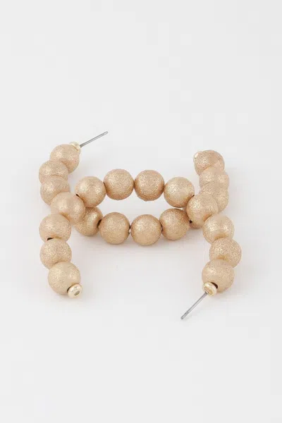 Fashnzfab Multi Beaded Hoop Earrings In Gold