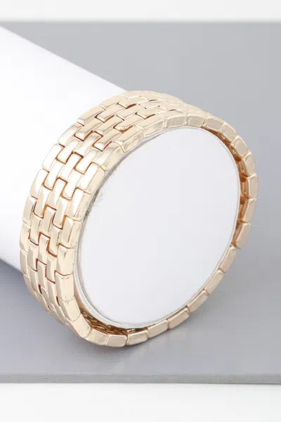 Fashnzfab Multi Box Chain Bracelet In Gold