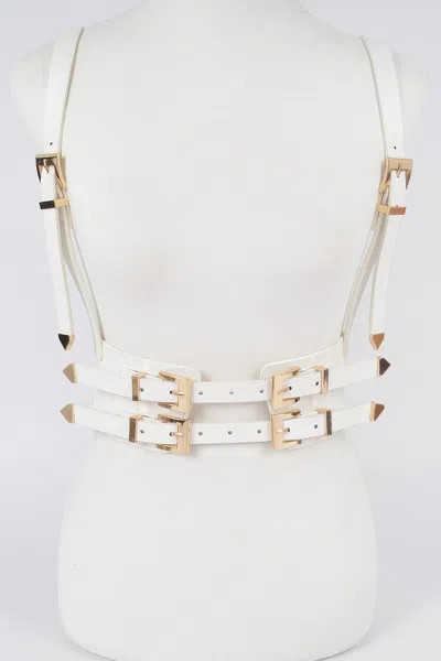 Fashnzfab Multi Buckle Plus Size Harness Belt In Orange