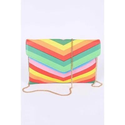 Fashnzfab Multi Color Envelope Clutch Bag
