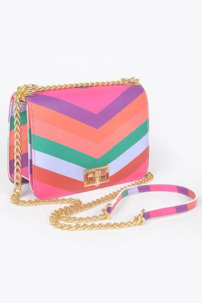 Fashnzfab Multi Color Flap Chain Shoulder Bag