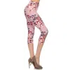 Fashnzfab Multi-color Print, Cropped Capri Leggings In A Fitted Style With A Banded High Waist In Multi