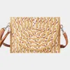 Fashnzfab Multi Color Straw Clutch / Crossbody Bag In Gray