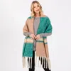 Fashnzfab Multi Color Stripe Scarf In Blue