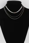 Fashnzfab Multi Crystal Bead Necklace In Multi