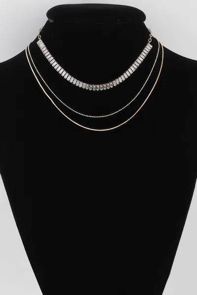 Fashnzfab Multi Crystal Bead Necklace