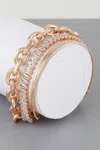 Fashnzfab Multi Crystal Chain Bracelet In Multi