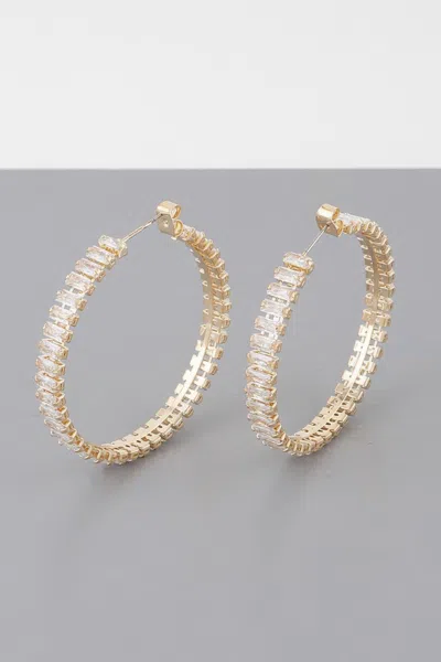 Fashnzfab Multi Crystal Hoop Earrings