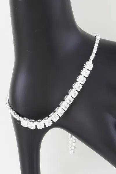 Fashnzfab Multi Cubic Jeweled Bracelet In Metallic