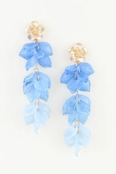 Fashnzfab Multi Flower Blossom Drop Earrings