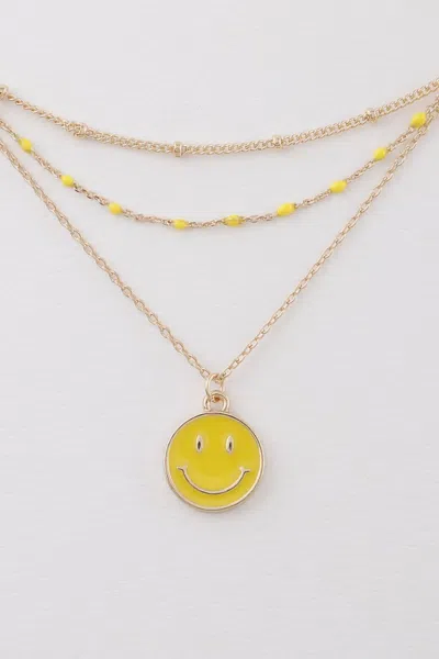 Fashnzfab Multi Happy Face Necklace