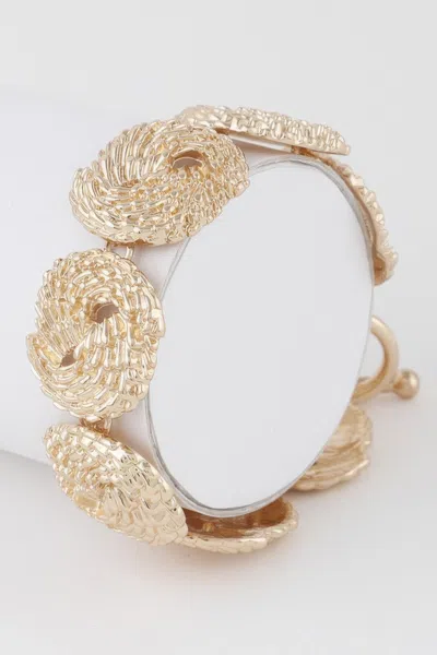 Fashnzfab Multi Interlaced Charm Bracelet In Gold