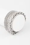 Fashnzfab Multi Layer Chain Bracelet Sleek Design In Metallic