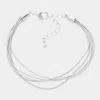 Fashnzfab Multi Layered Metal Bracelet Rhodium In Multi