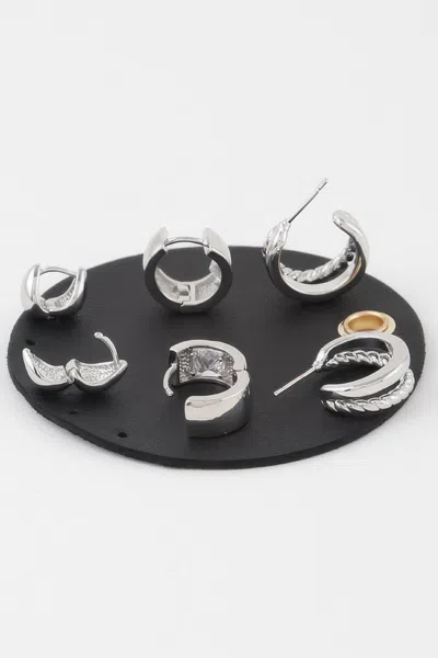 Fashnzfab Multi Luxury Hoop Earrings Set