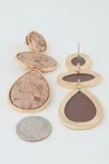 Fashnzfab Multi Marble Brick Drop Earrings In Multi
