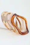 Fashnzfab Multi Marble Wave Cuff Bracelet In Multi