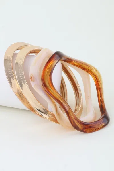 Fashnzfab Multi Marble Wave Cuff Bracelet