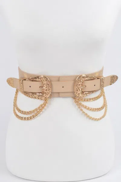Fashnzfab Multi Metal Chain Layered Stretch Belt