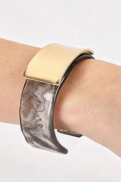 Fashnzfab Multi Mixed - Material Bracelet In Black
