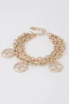 Fashnzfab Multi Oo Charm Bracelet In Multi