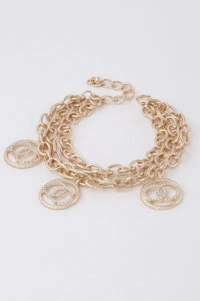 Fashnzfab Multi Oo Charm Bracelet