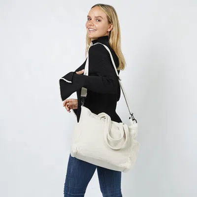 Fashnzfab Multi Pocket Corduroy Tote Bag