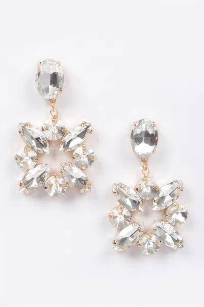 Fashnzfab Multi Rhinestone Dangle Earring