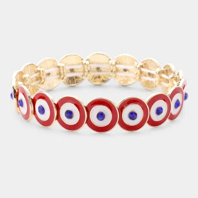 Fashnzfab Multi Round Color Block Stretch Bracelet
