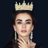 Fashnzfab Multi Stone Cluster Crown Tiara In Multi
