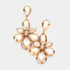 Fashnzfab Multi Stone Cluster Dangle Evening Earrings - Lt Col Topaz In Multi