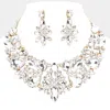 Fashnzfab Multi Stone Cluster Evening Necklace In Multi