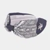 Fashnzfab Multi Stone Cylinder Beaded Headband In Black