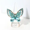 Fashnzfab Multi Stone Embellished Butterfly Stretch Ring In Multi